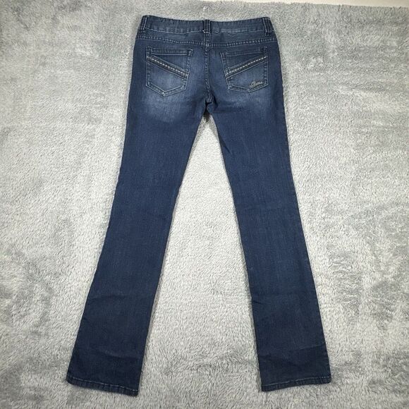 Women's Guess boot Leg vintage jeans mid rise Sz 28X33 dark wash - Picture 8 of 8